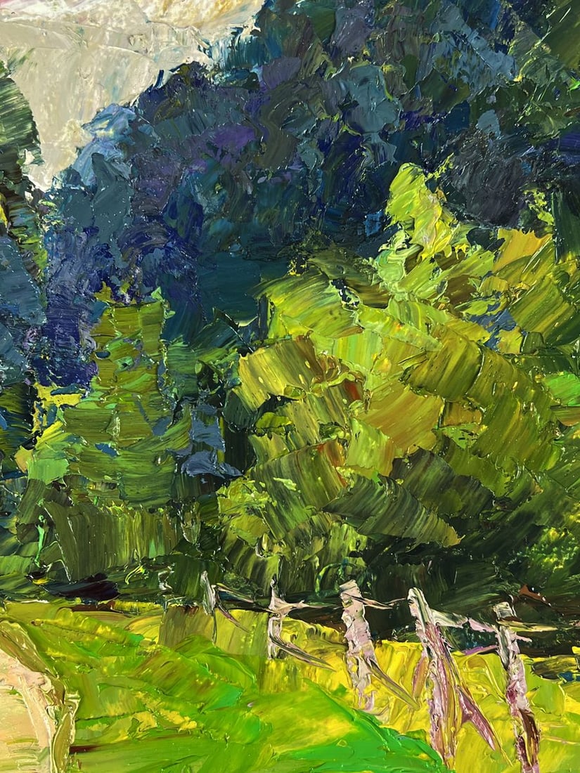 Oil painting A road along a summer forest Boris Serdyuk - 6