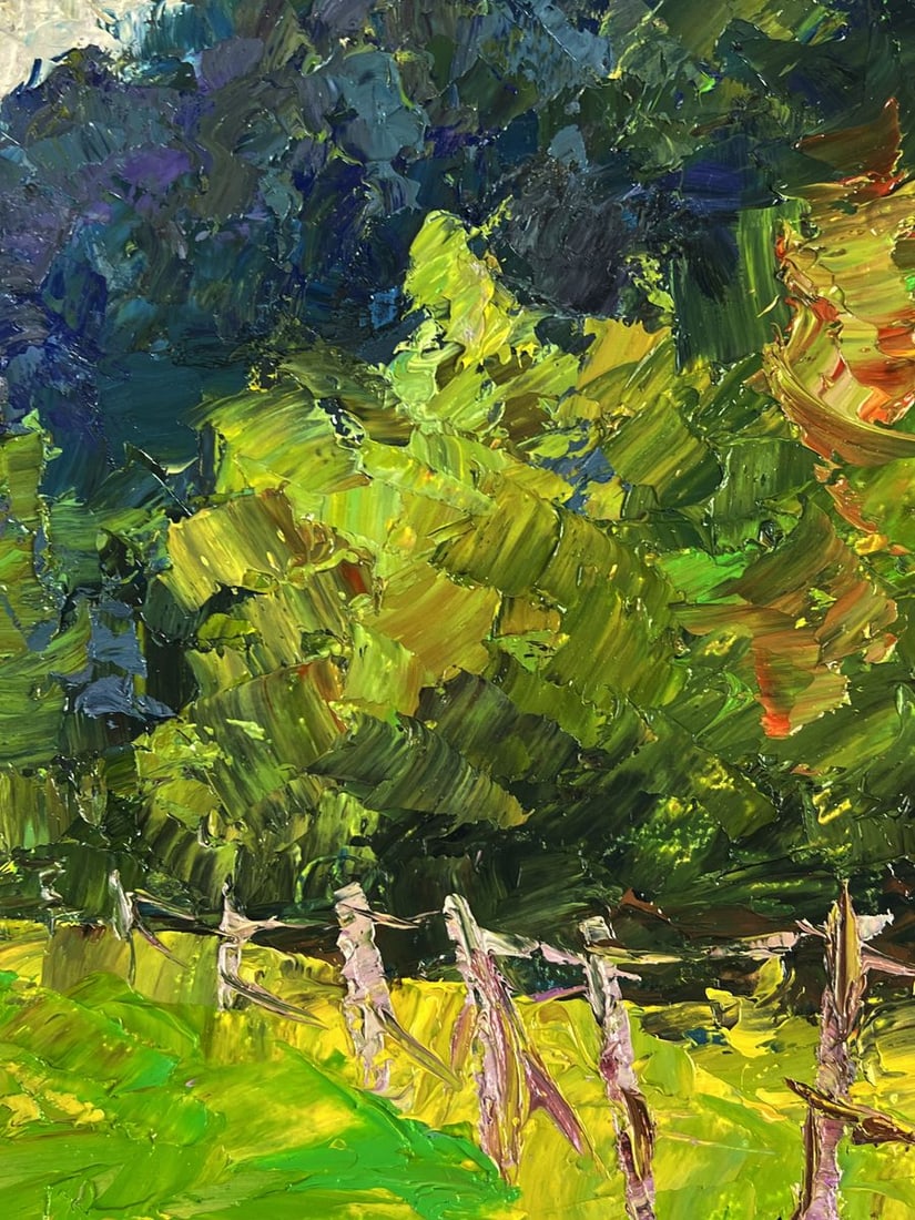 Oil painting A road along a summer forest Boris Serdyuk - 7