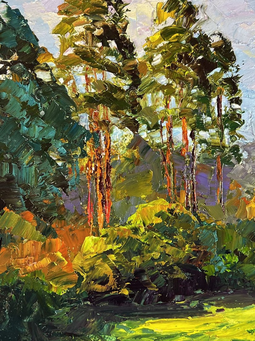 Oil painting Forest path to the city Boris Serdyuk - 4