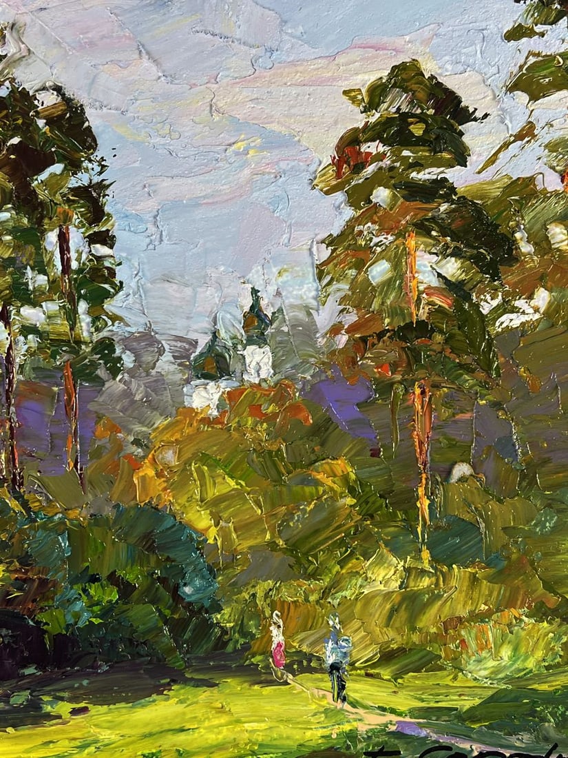 Oil painting Forest path to the city Boris Serdyuk - 8