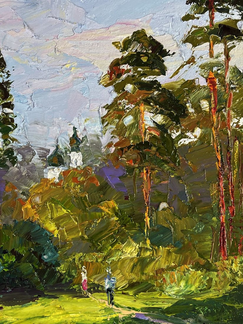 Oil painting Forest path to the city Boris Serdyuk - 9