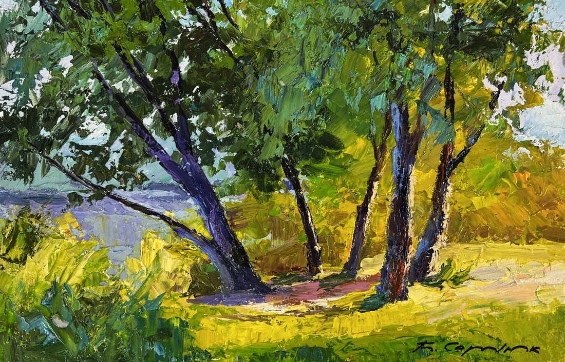Oil painting Summer forest glade Boris Serdyuk - 3