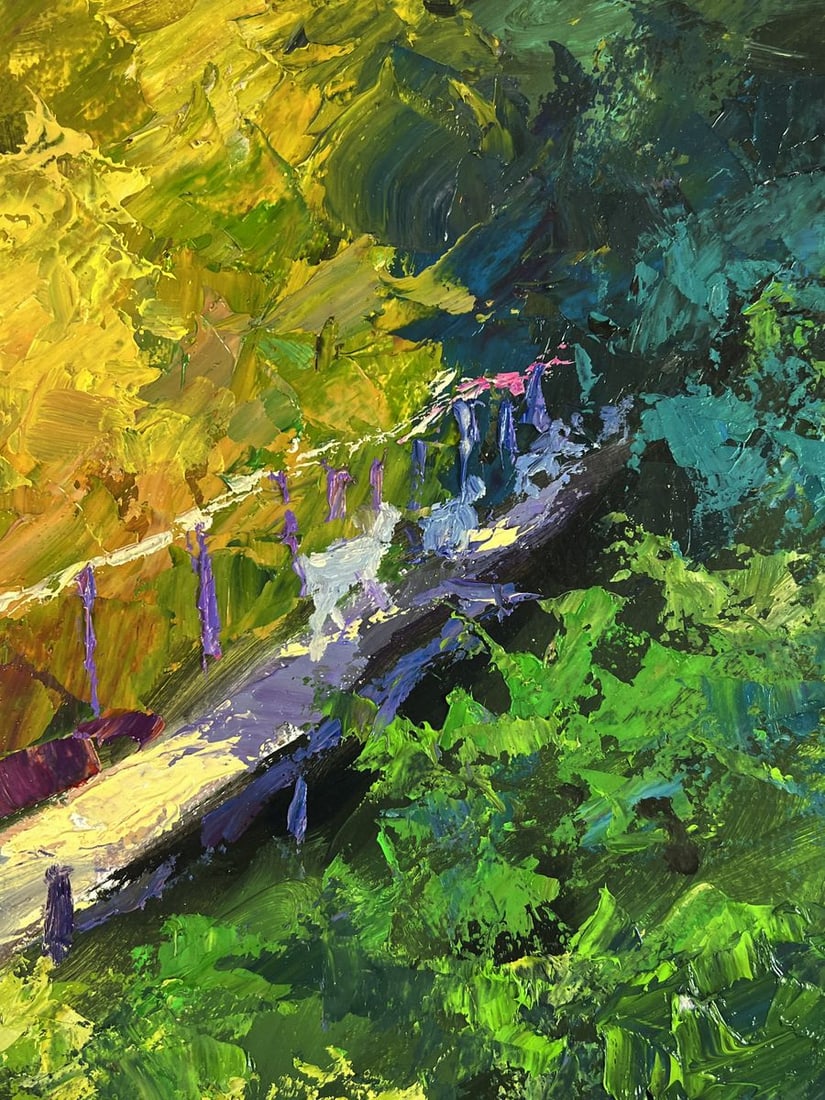 Oil painting Forest bridge over the river Boris Serdyuk - 8