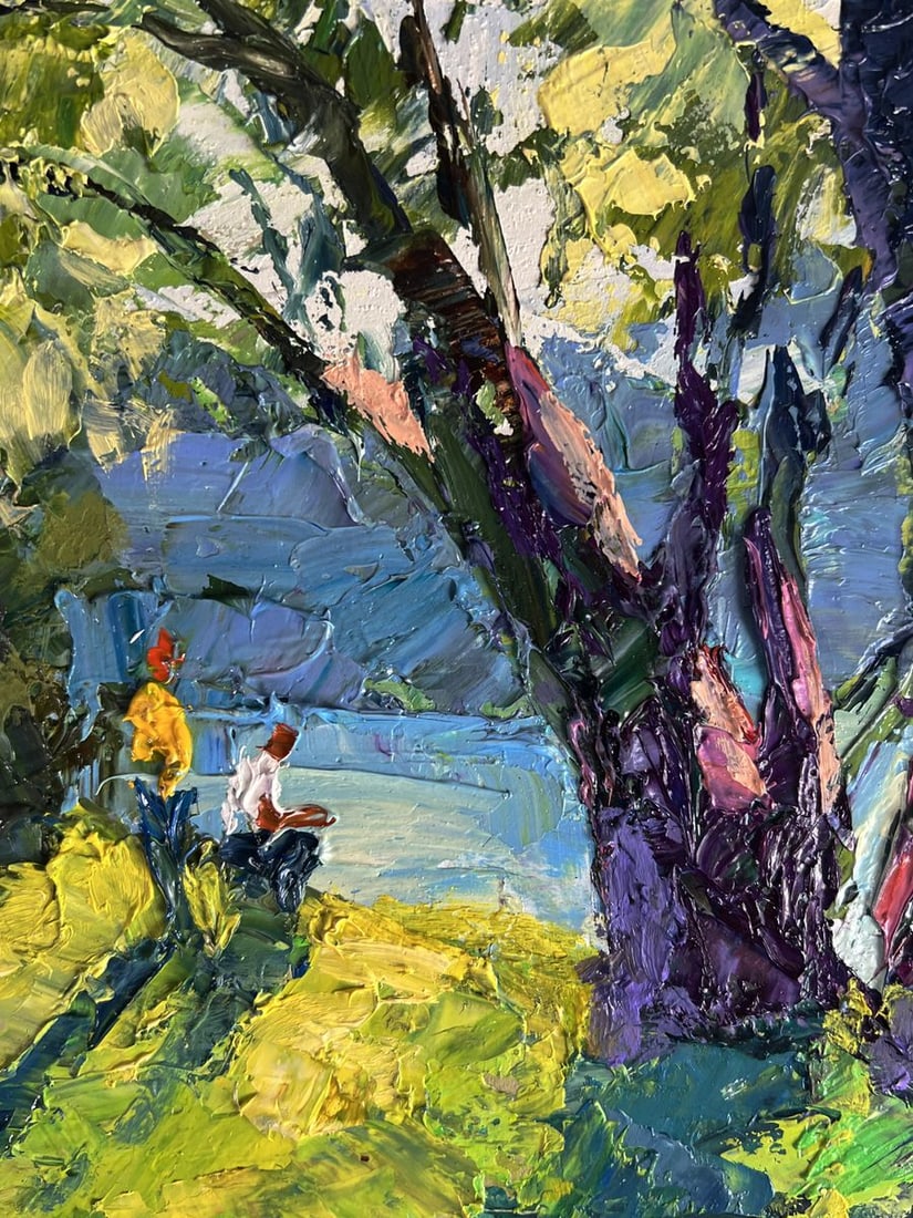 Oil painting Relaxing on the river Boris Serdyuk - 5