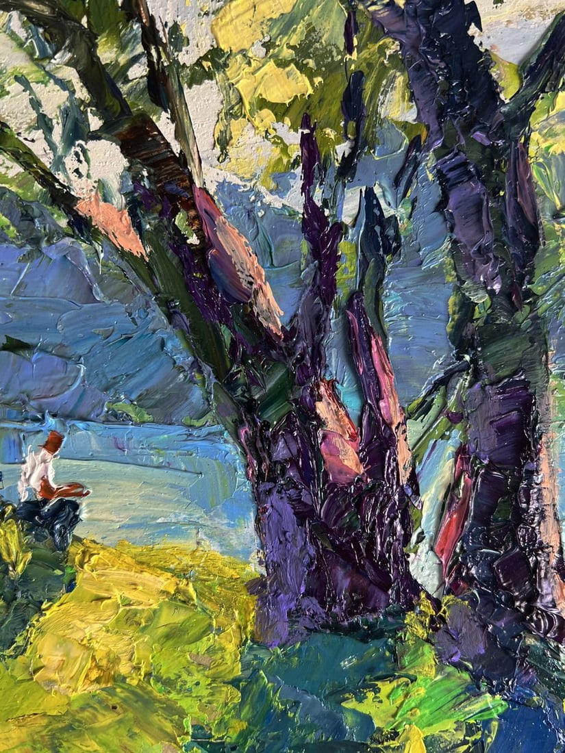 Oil painting Relaxing on the river Boris Serdyuk - 6