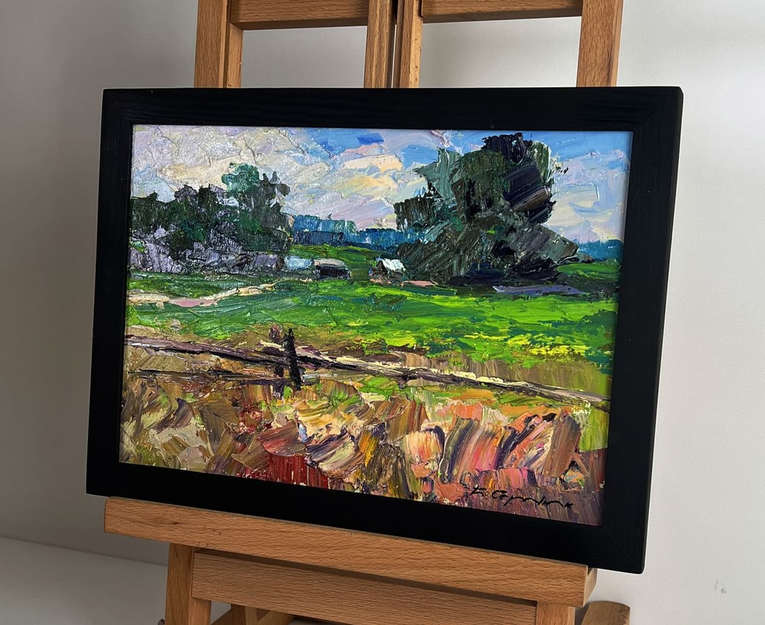 Oil painting The edge of the village Boris Serdyuk - 2