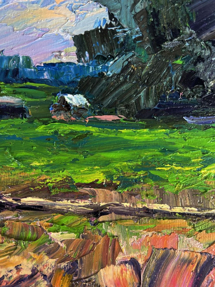 Oil painting The edge of the village Boris Serdyuk - 4