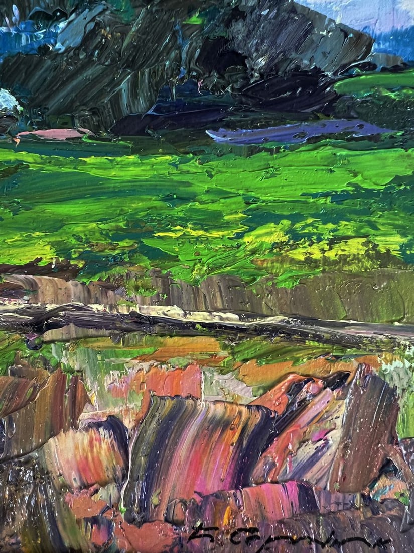 Oil painting The edge of the village Boris Serdyuk - 6