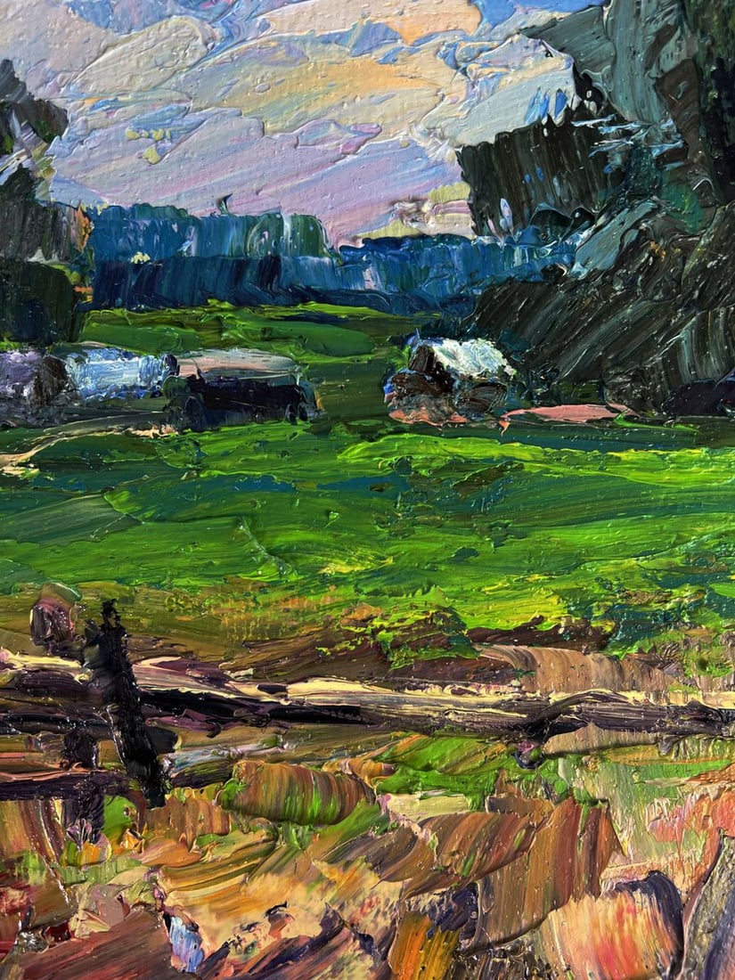 Oil painting The edge of the village Boris Serdyuk - 9