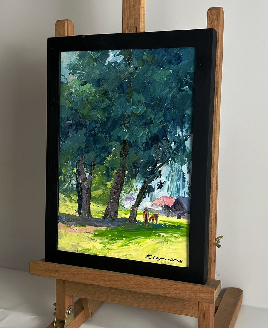 Oil painting Trees near the village Boris Serdyuk - 2
