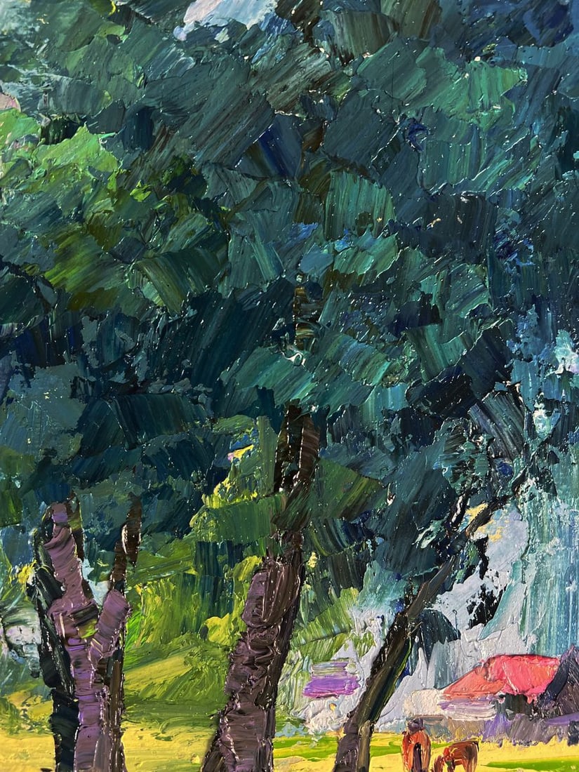 Oil painting Trees near the village Boris Serdyuk - 4