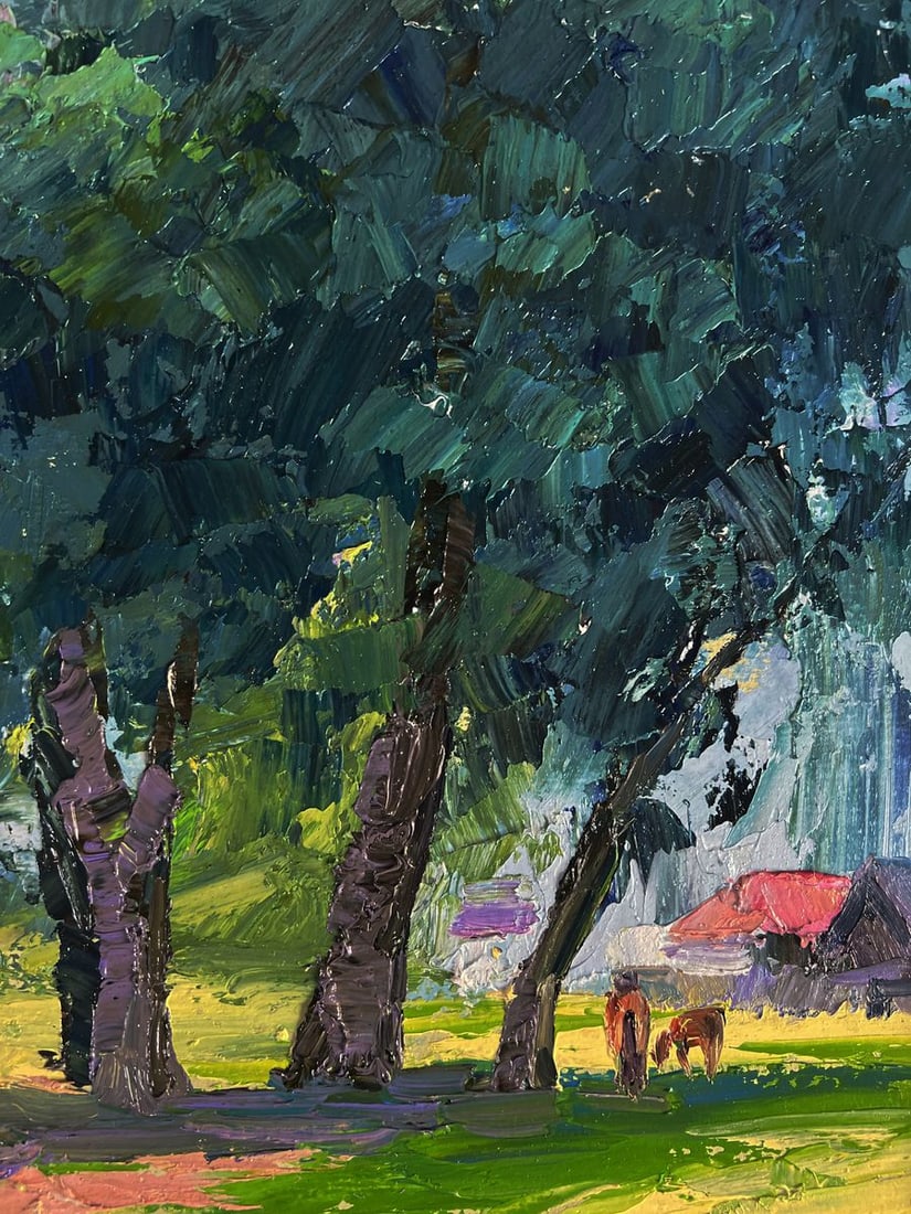 Oil painting Trees near the village Boris Serdyuk - 7