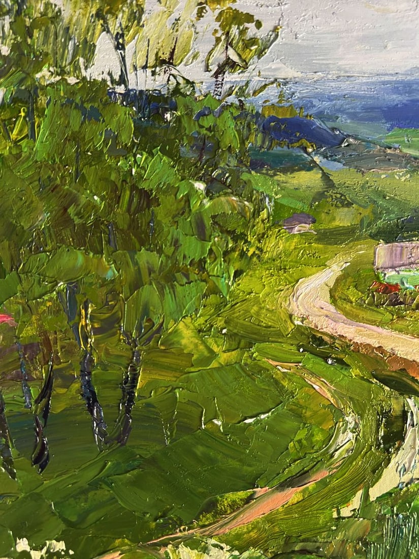 Oil painting A wavy road in the mountains Boris Serdyuk - 4
