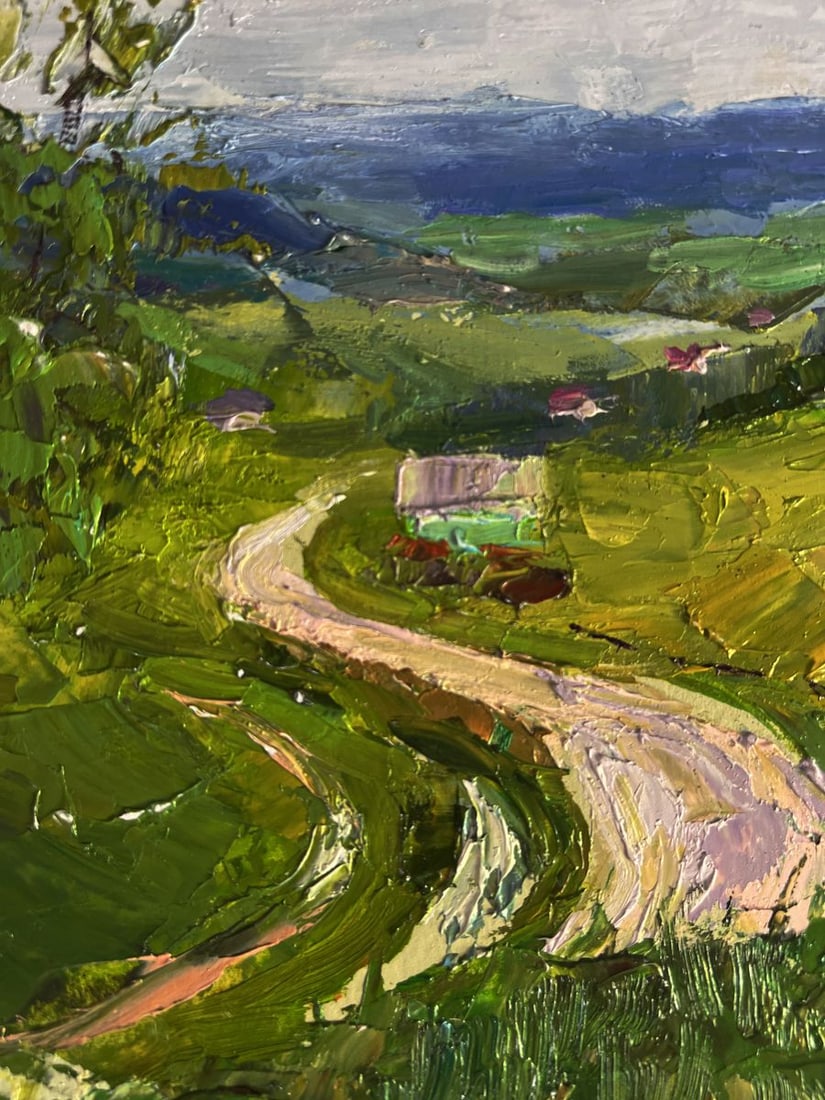 Oil painting A wavy road in the mountains Boris Serdyuk - 7