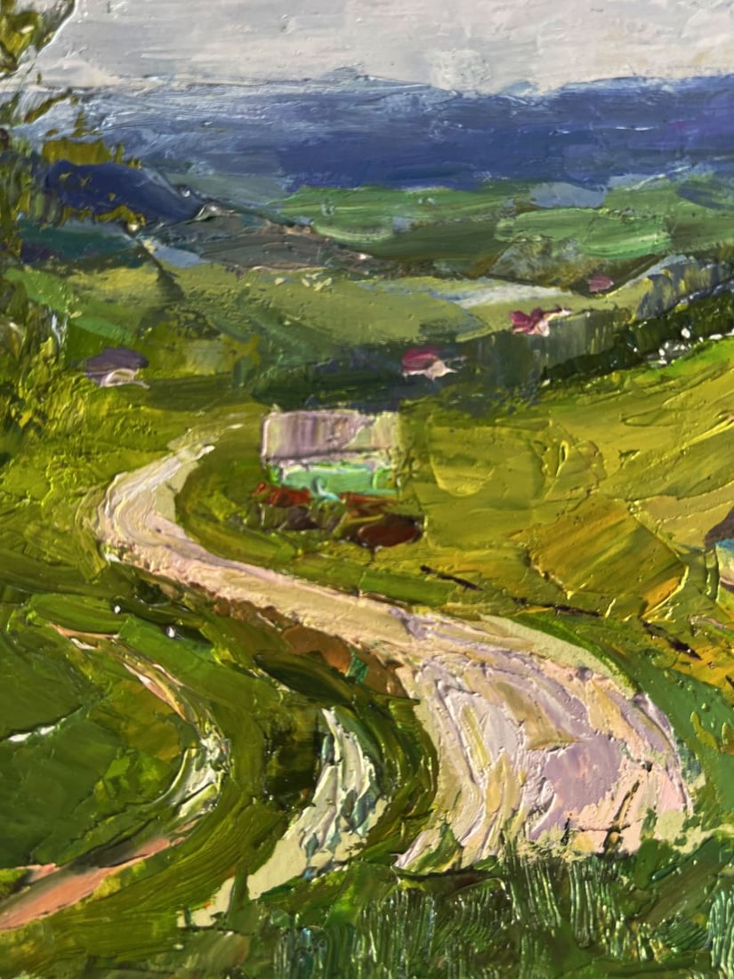 Oil painting A wavy road in the mountains Boris Serdyuk - 8