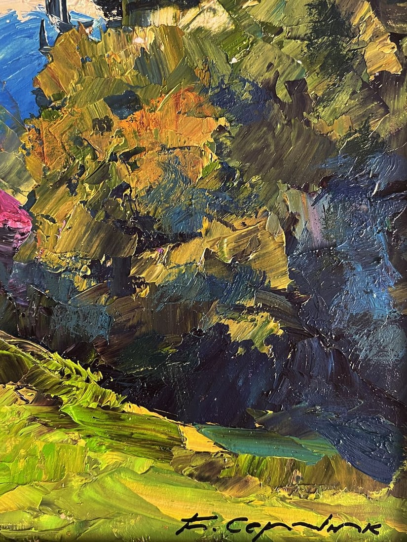 Oil painting The House with the Pink Roof Boris Serdyuk - 10