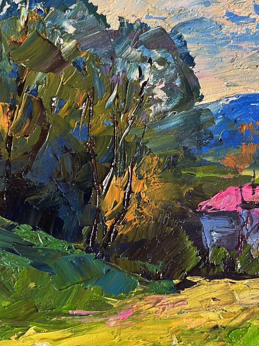 Oil painting The House with the Pink Roof Boris Serdyuk - 4