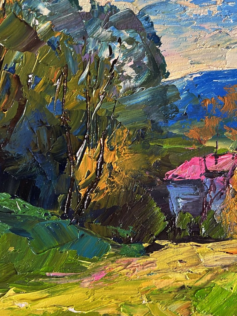 Oil painting The House with the Pink Roof Boris Serdyuk - 5