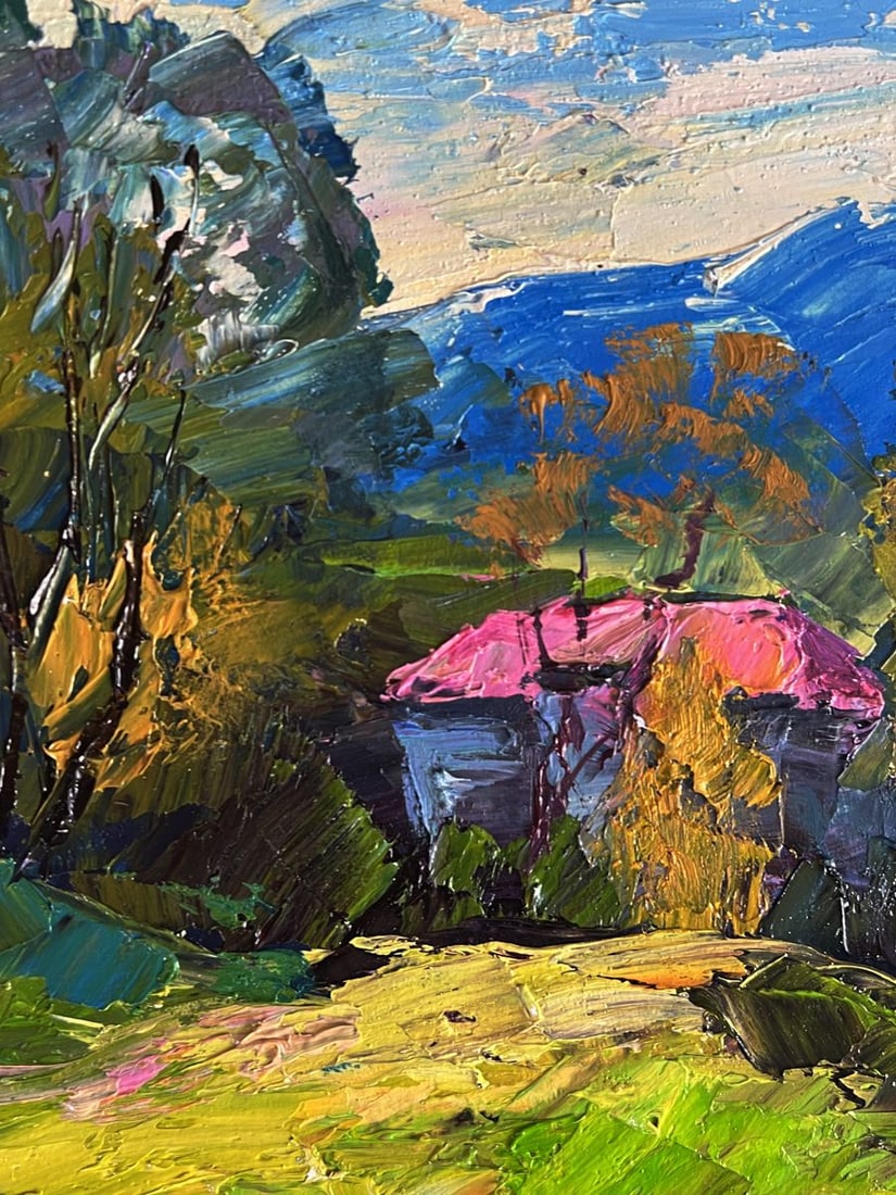 Oil painting The House with the Pink Roof Boris Serdyuk - 7