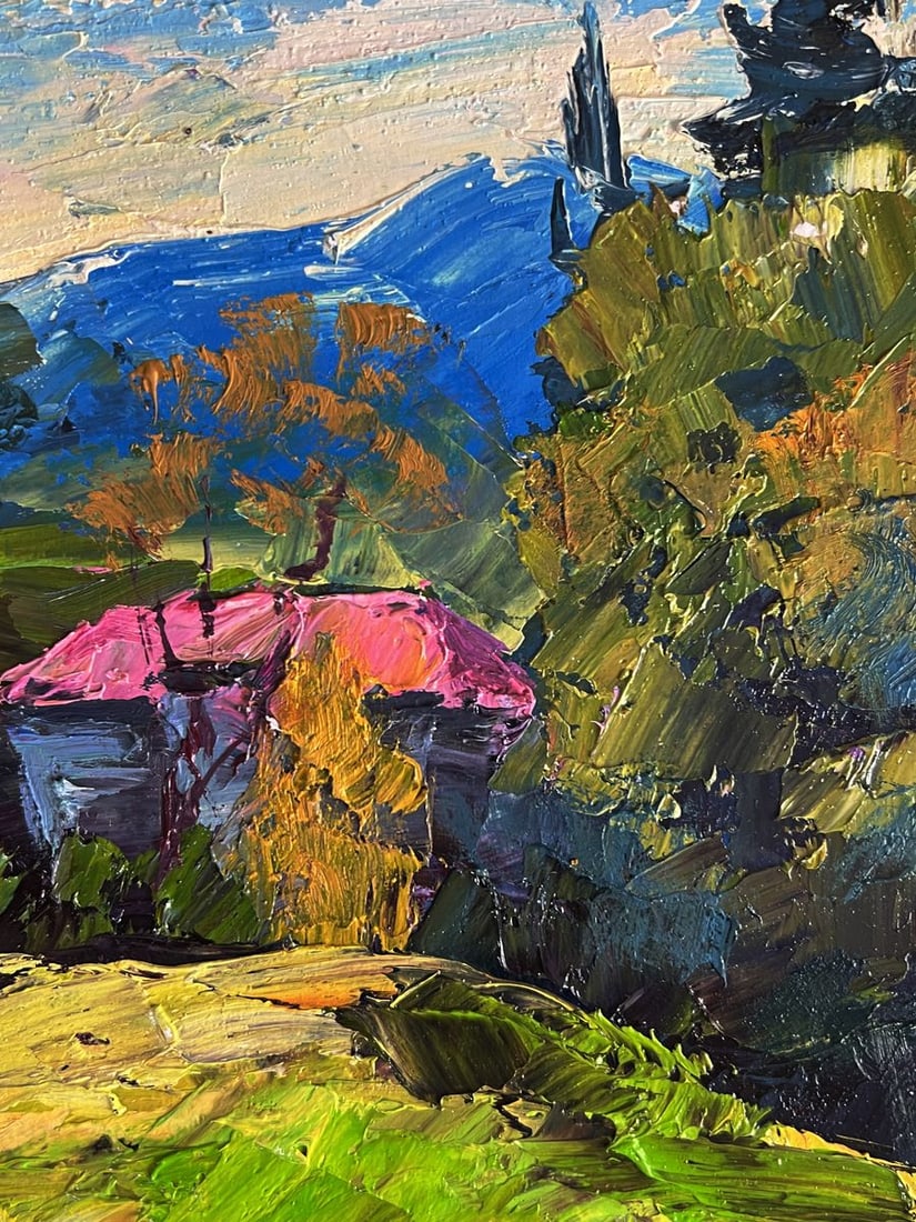 Oil painting The House with the Pink Roof Boris Serdyuk - 9