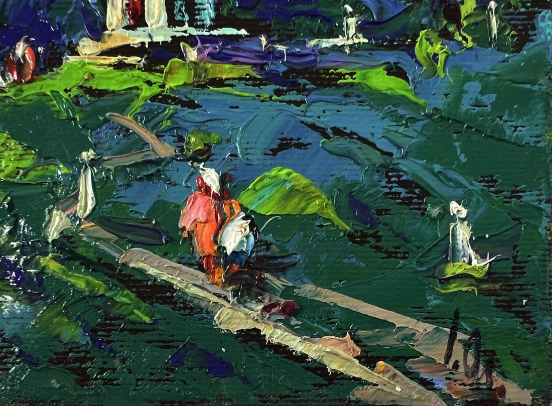 Oil painting City park with a gazebo Oleksiy Ivanyuk - 5