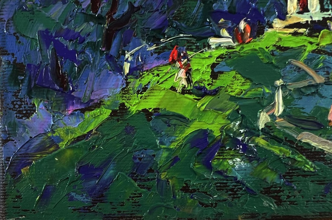 Oil painting City park with a gazebo Oleksiy Ivanyuk - 6