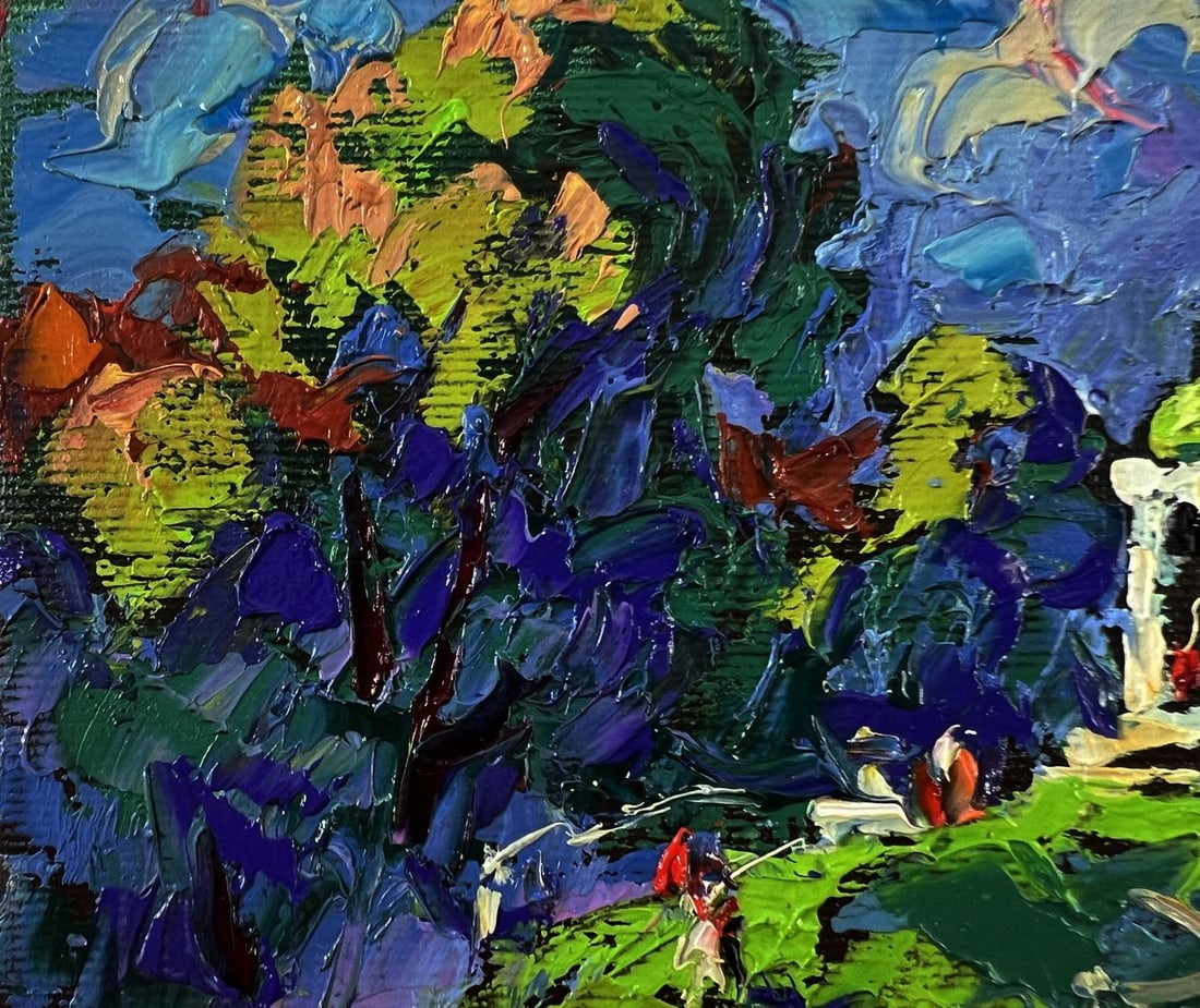 Oil painting City park with a gazebo Oleksiy Ivanyuk - 7