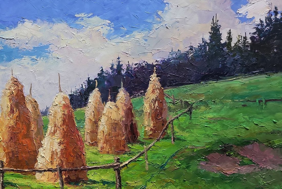 Oil painting Haystacks in the mountains Boris Serdyuk - 7