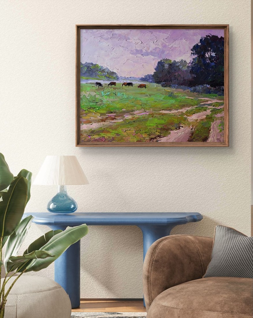 Oil painting Cows in the field Boris Serdyuk - 3