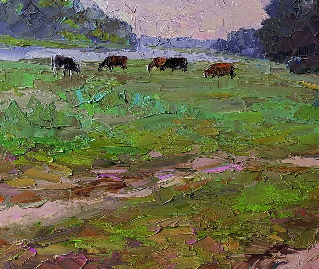 Oil painting Cows in the field Boris Serdyuk - 5