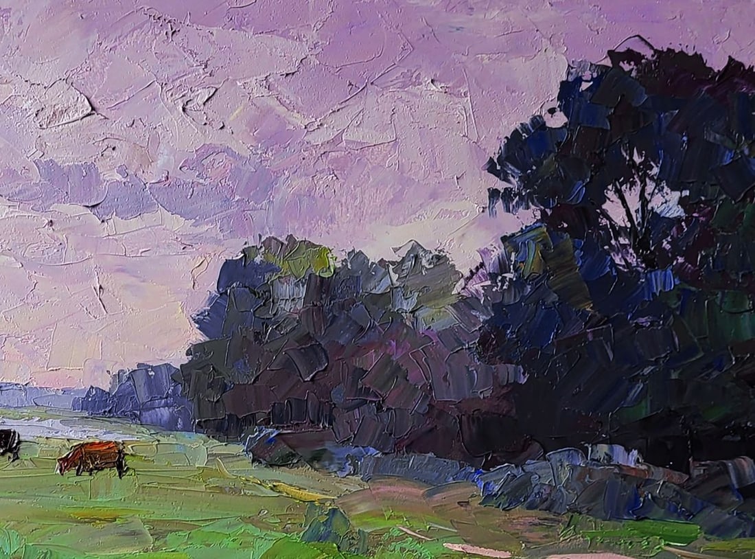 Oil painting Cows in the field Boris Serdyuk - 7