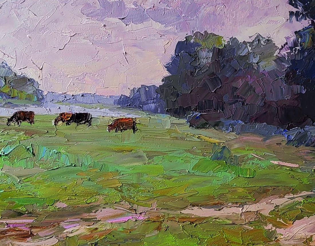Oil painting Cows in the field Boris Serdyuk - 8