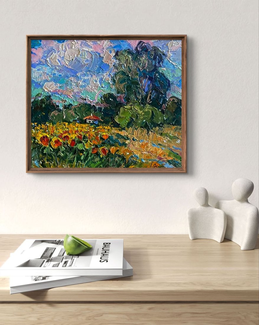 Oil painting Field of sunflowers Oleksiy Ivanyuk - 3
