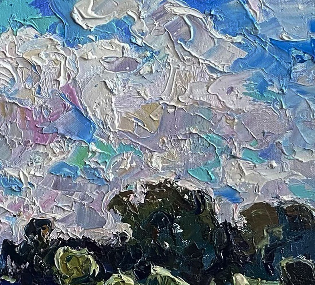 Oil painting A horse is grazing in a field Oleksiy Ivanyuk - 7