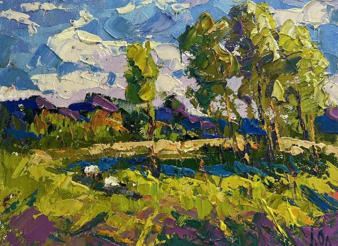 Oil painting Echoes of spring and water's glimmer Oleksiy Ivanyuk - 3