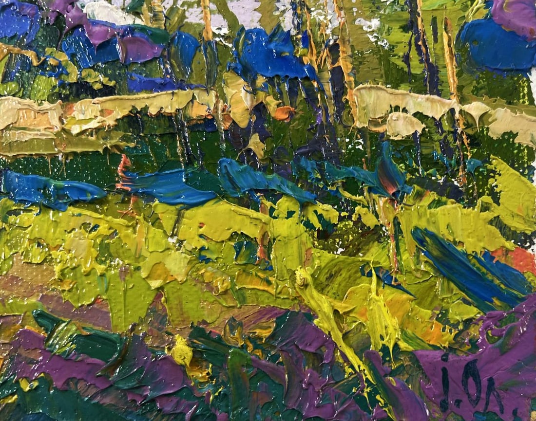 Oil painting Echoes of spring and water's glimmer Oleksiy Ivanyuk - 5