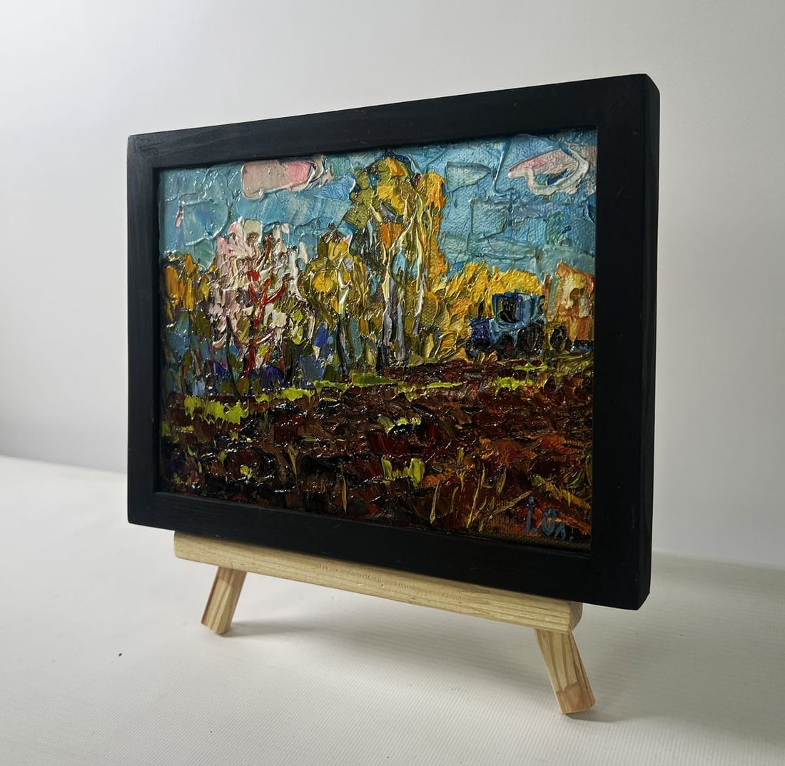 Oil painting Early spring over the village silence Oleksiy Ivanyuk - 2