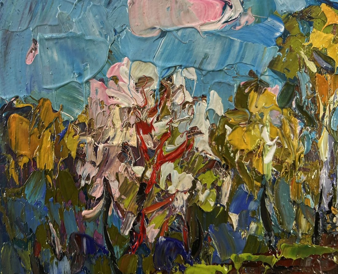 Oil painting Early spring over the village silence Oleksiy Ivanyuk - 7