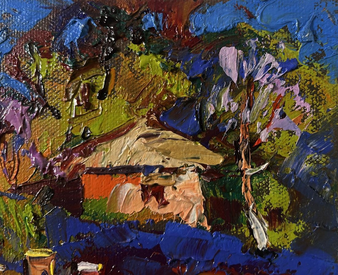 Oil painting Evening ray over spring fields Oleksiy Ivanyuk - 4