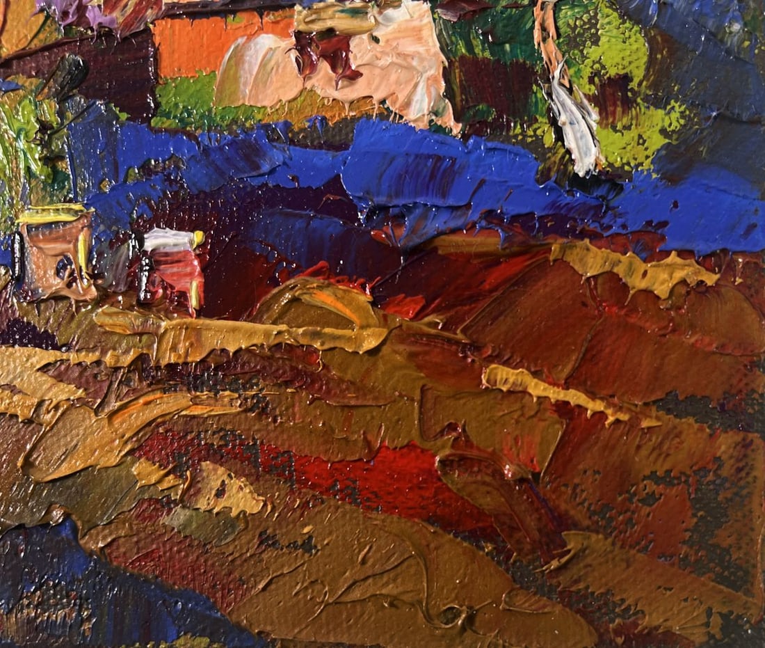 Oil painting Evening ray over spring fields Oleksiy Ivanyuk - 5