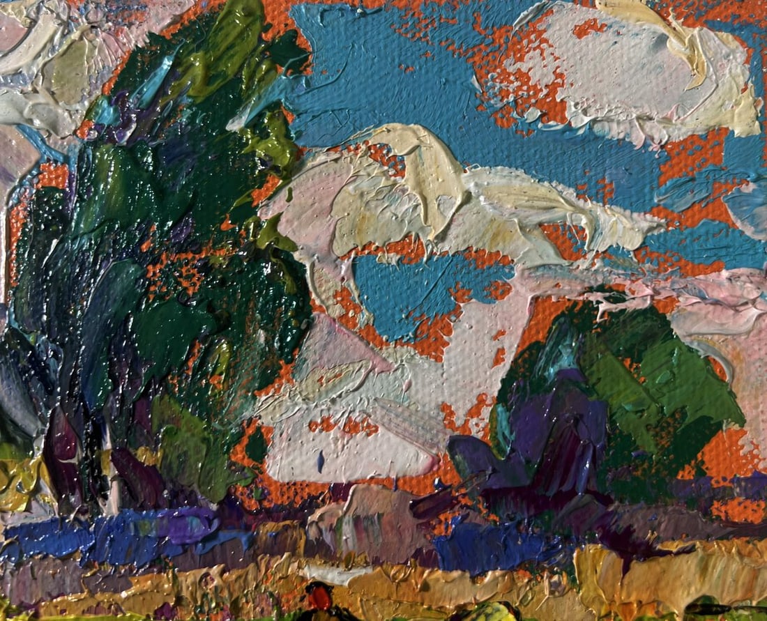 Oil painting The beginning of the harvest in the garden Oleksiy Ivanyuk - 4