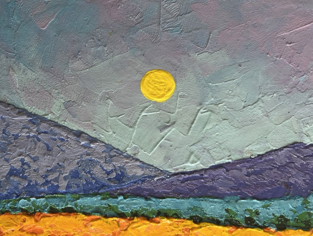 Oil painting Three trees in a field V. Zadorozhnya - 5