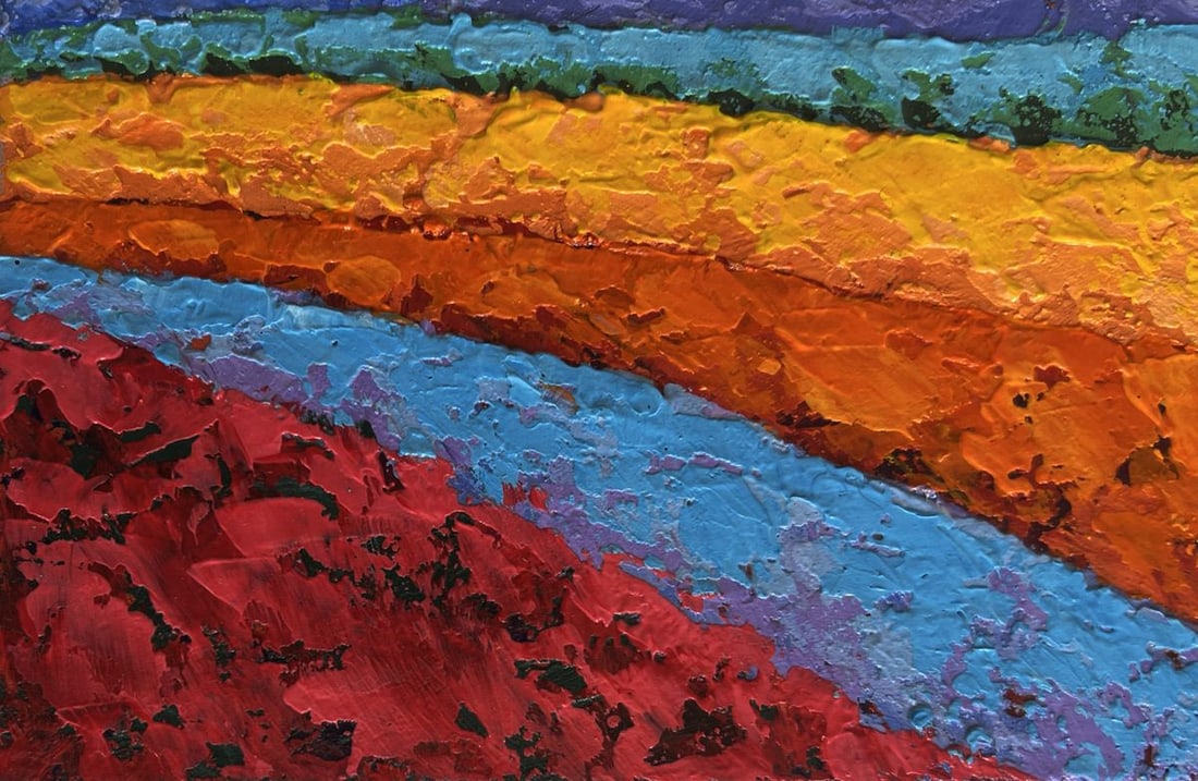 Oil painting Three trees in a field V. Zadorozhnya - 6