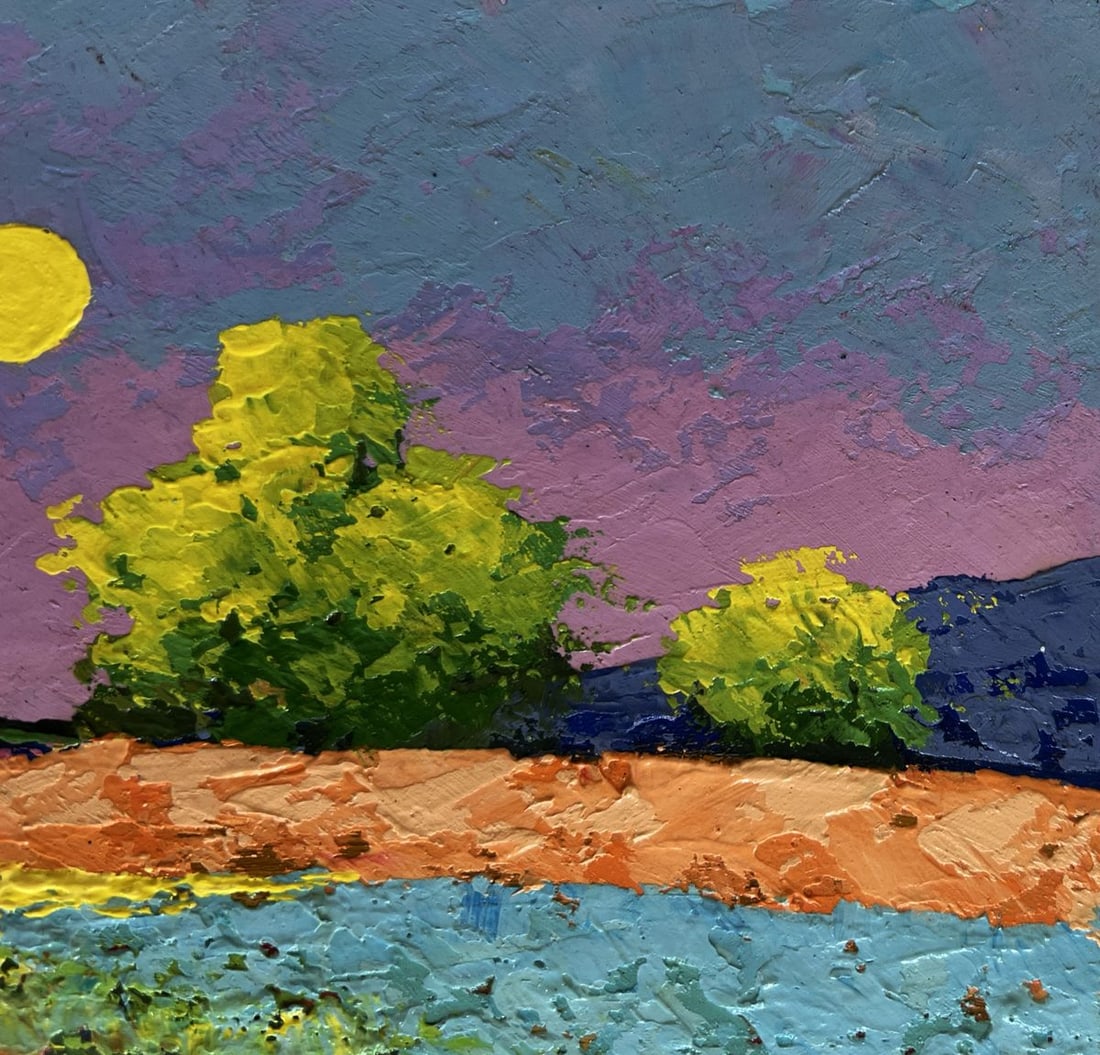 Oil painting Pink silky sunset V. Zadorozhnya - 4