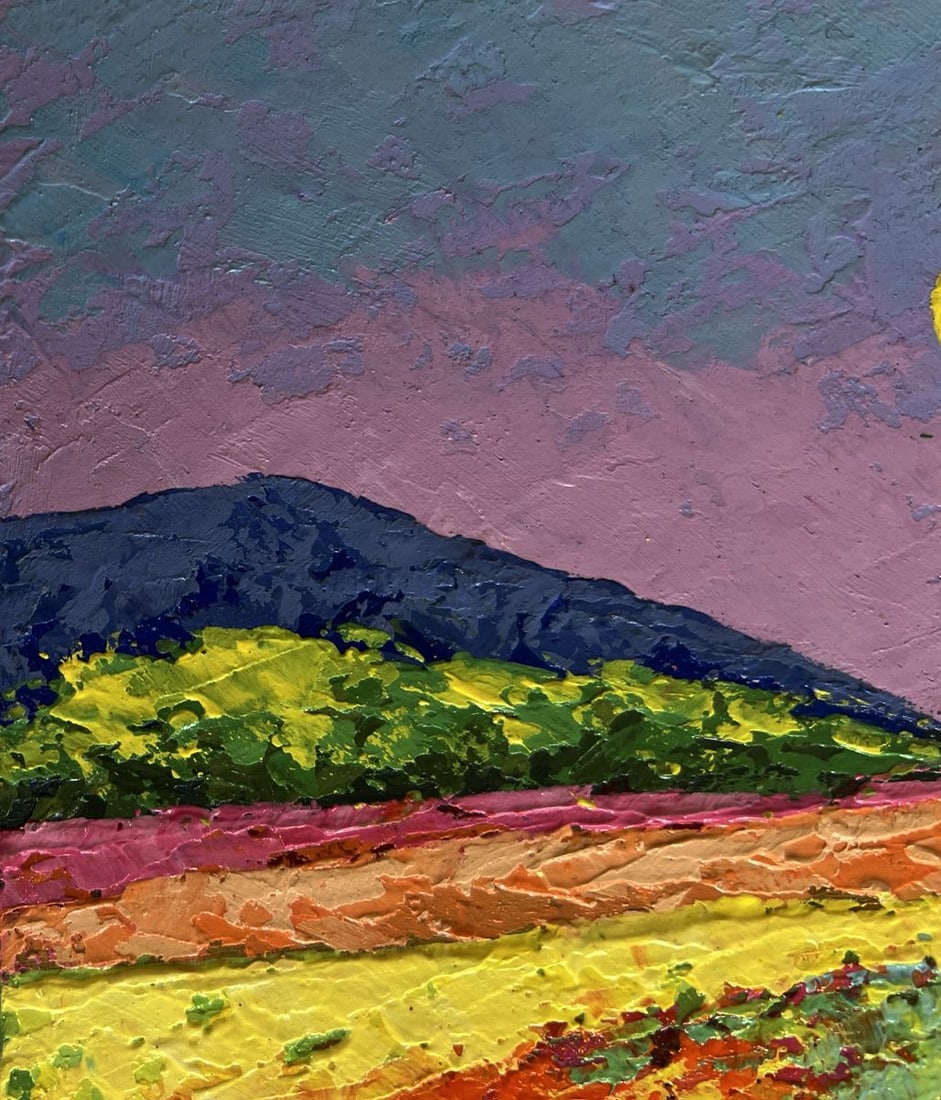 Oil painting Pink silky sunset V. Zadorozhnya - 5