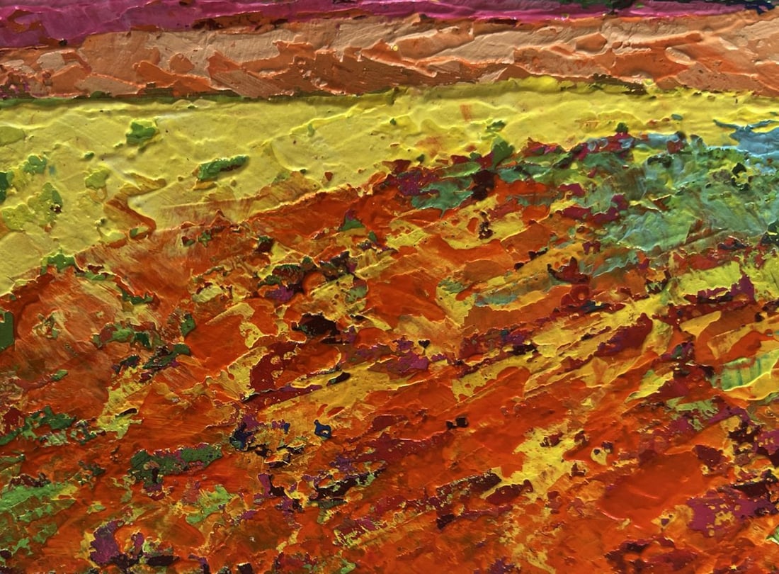 Oil painting Pink silky sunset V. Zadorozhnya - 6