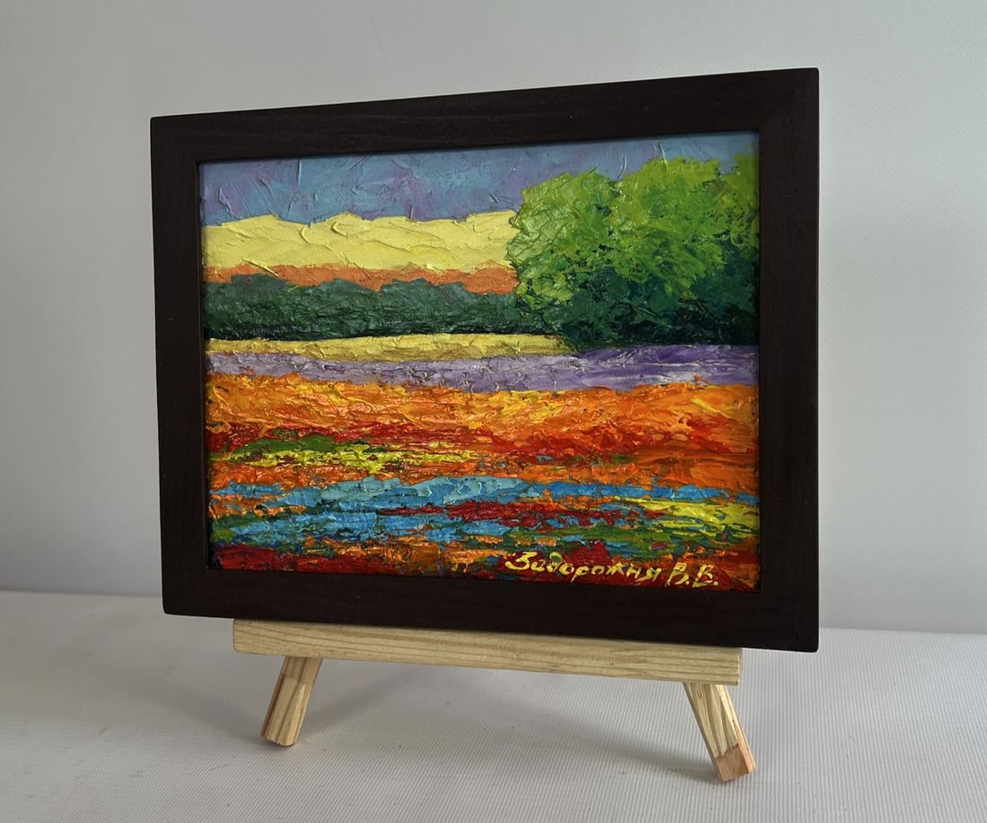 Oil painting Summer evening in the colors of nature V. Zadorozhnya - 2