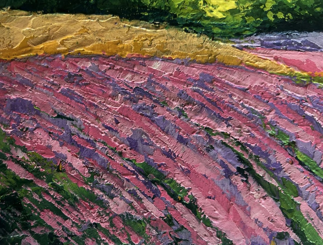 Oil painting Lavender field and sunset V. Zadorozhnya - 6