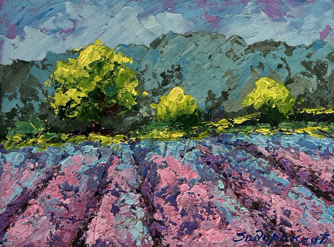 Oil painting Floral glow under the sky V. Zadorozhnya - 3