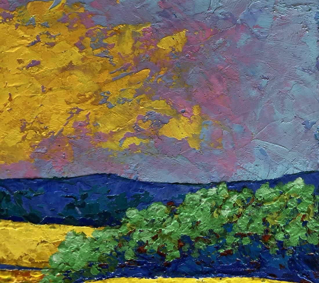 Oil painting Evening sun over the fields V. Zadorozhnya - 4